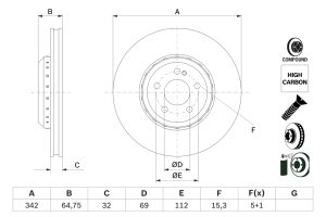 JARRULEVY ETU 342MM (BOSCH)