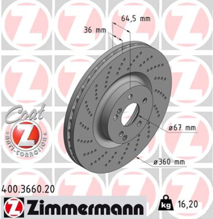 JARRULEVY ETU AMG-SPORT 360MM REIJITETTY (ZIMMERMANN)